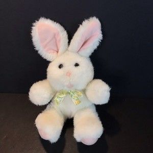 VINTAGE GOLDEN BEAR CO. BUNNY RABBIT WHITE EASTER 9"  PLUSH STUFFED ANIMAL TOY